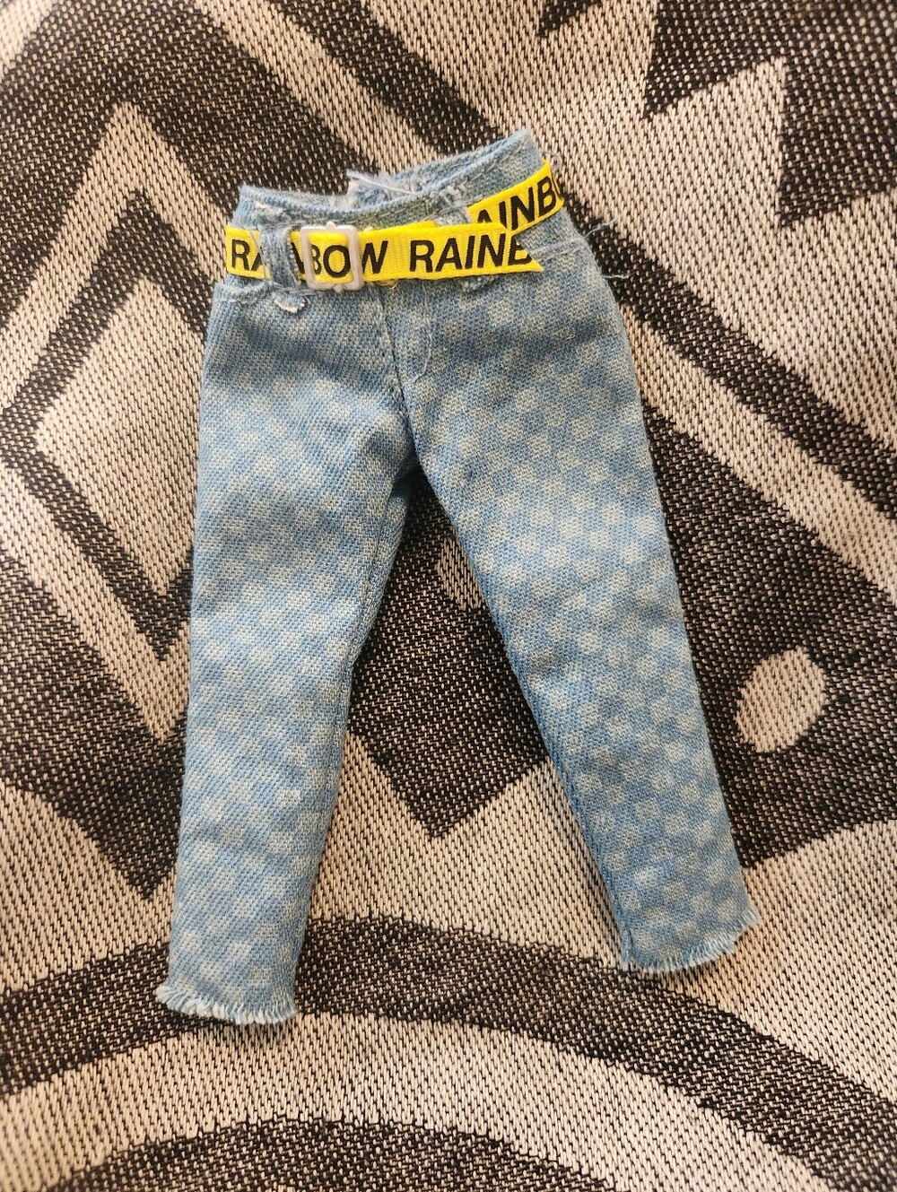 Rainbow High Deluxe Fashion Closet Replacement Caution Tape Belt Blue Jeans